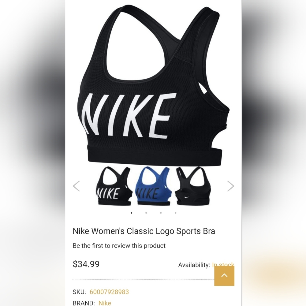Nike Sports Bra New